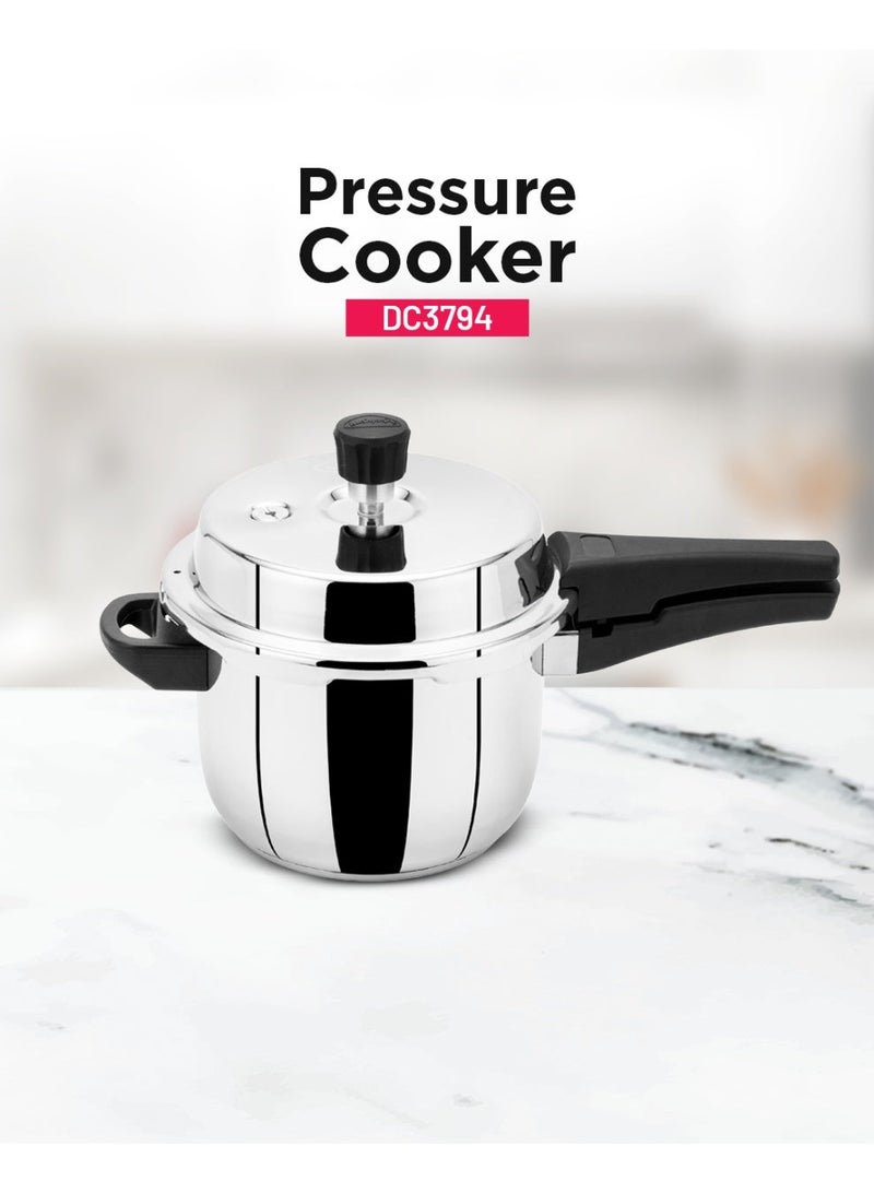 DELCASA 3Liters Stainless Steel Pressure Cooker silver - Image 1